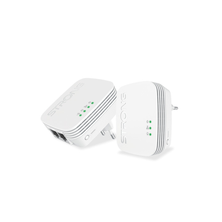 Strong POWERLWF600DUOMINI adaptador de red PowerLine 600 Mbit/s Ethernet Wifi Blanco 2 pieza(s)