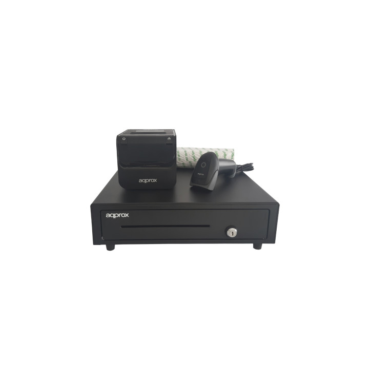 Approx Pos Pack para TPV appPOSPACK4180-2D Impresora + Cajón + Lector + Papel