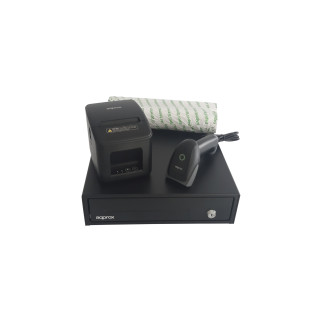 Approx Pos Pack para TPV appPOSPACK3380USB-2D Impresora + Cajón + Lector + Papel