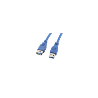 Lanberg CA-US3E-10CC-0030-B cable USB 3 m USB A Azul