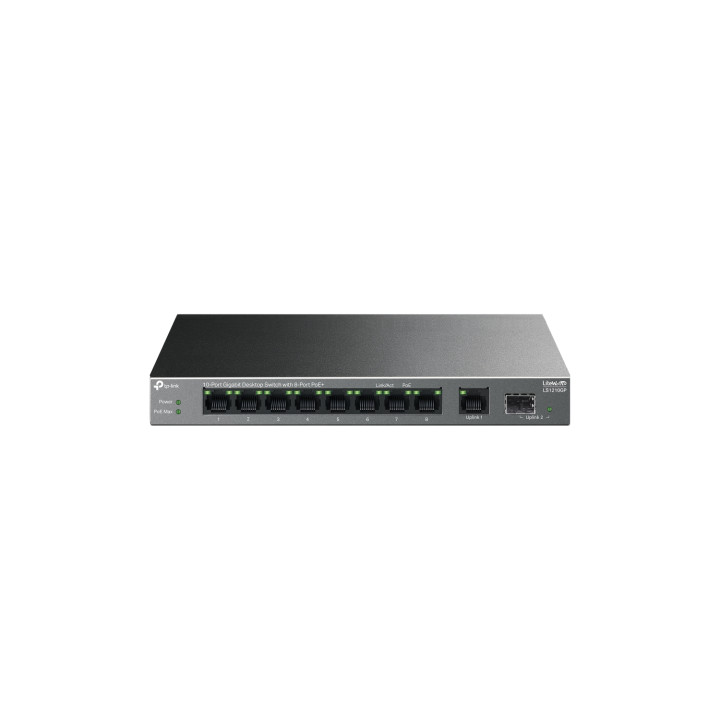 TP-Link LiteWave LS1210GP switch No administrado Gigabit Ethernet (10/100/1000) EnergÍ­a sobre Ethernet (PoE) Negro