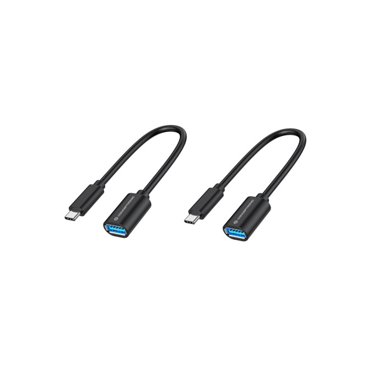 Conceptronic ABBY11B cable USB 0,2 m USB 3.2 Gen 1 (3.1 Gen 1) USB C USB A Negro