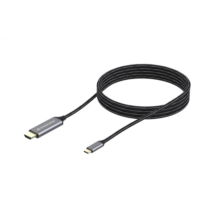 Conceptronic ABBY10G adaptador de cable de vÍ­deo 2 m USB Tipo C HDMI Gris