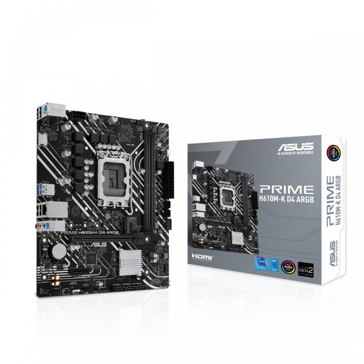 ASUS PRIME H610M-K D4 ARGB Intel H610 LGA 1700 micro ATX Placa Base