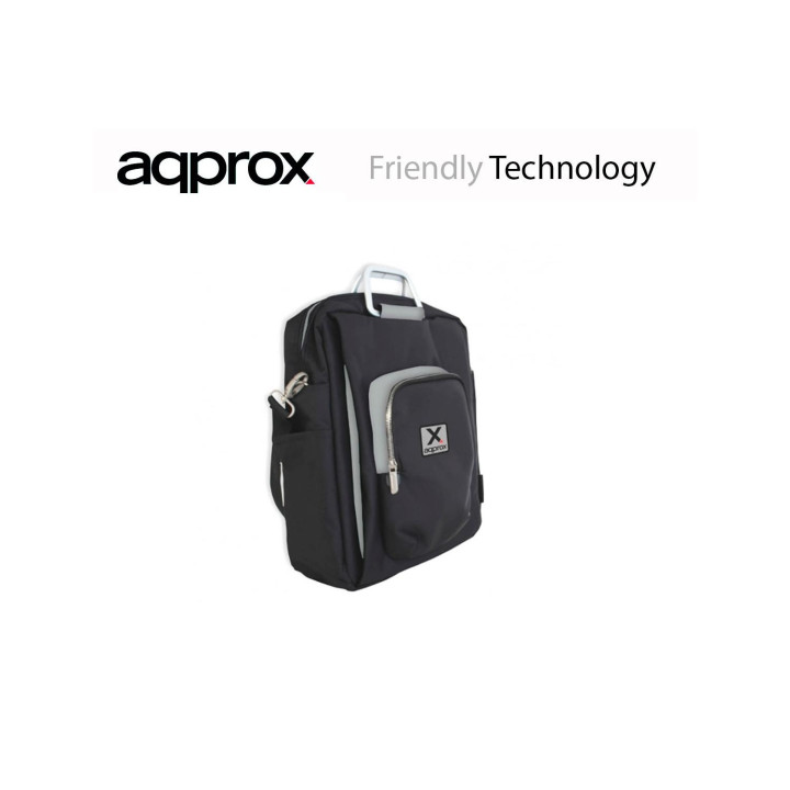 MOCHILA PORTATIL APPROX 15.6p NEGRO-GRIS APPNBST15BG