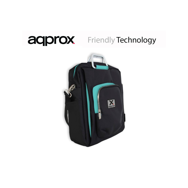 MOCHILA PORTATIL APPROX 15.6p NEGRO-AZUL APPNBST15BBL