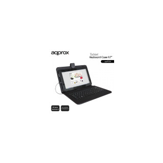 APPROX APPIPCK04 FUNDA CON TECLADO MICRO USB 9.7p NEGRA