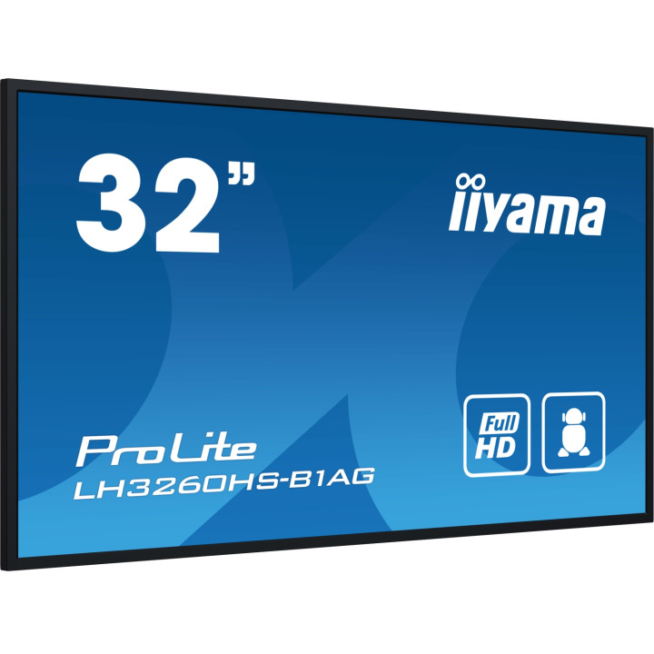 iiyama LH3260HS-B1AG pantalla de señalización Pizarra de caballete digital 80 cm (31.5") LED Wifi 500 cd / m² Full HD...
