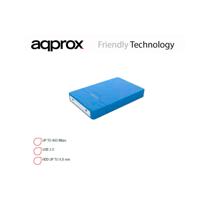 CAJA 2.5 APPROX USB 2.0 APPHDD09LB AZUL SATA