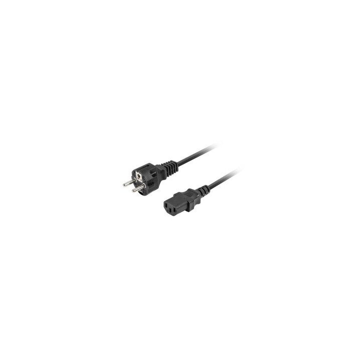 Lanberg CA-C13C-14CC-0018-BK cable de transmisión Negro 1,8 m C13 acoplador CEE7/7