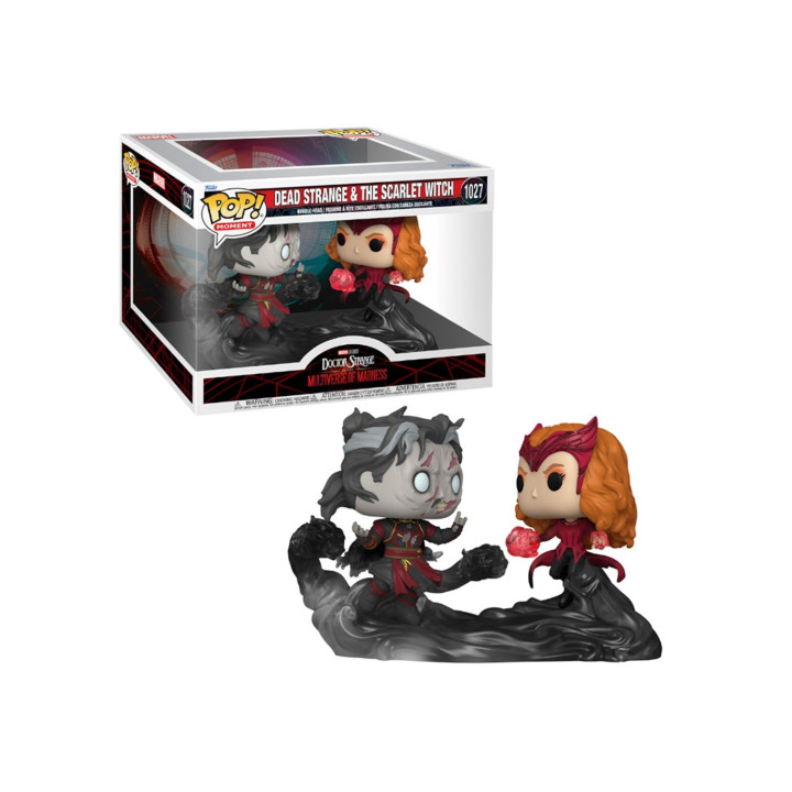 Funko pop moments marvel doctor strange multiverso de la locura doctor strange necromance vs bruja escarlata 60915