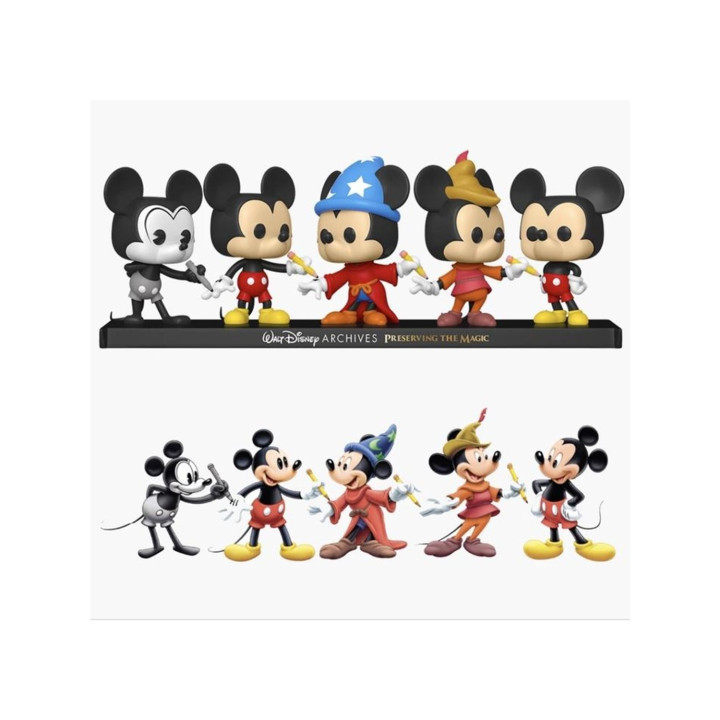 Funko pop disney archivos pack premium 5 mickey mouse 51118