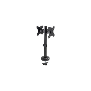 TooQ Soporte de Mesa para 2 Pantallas 17"-32", Negro