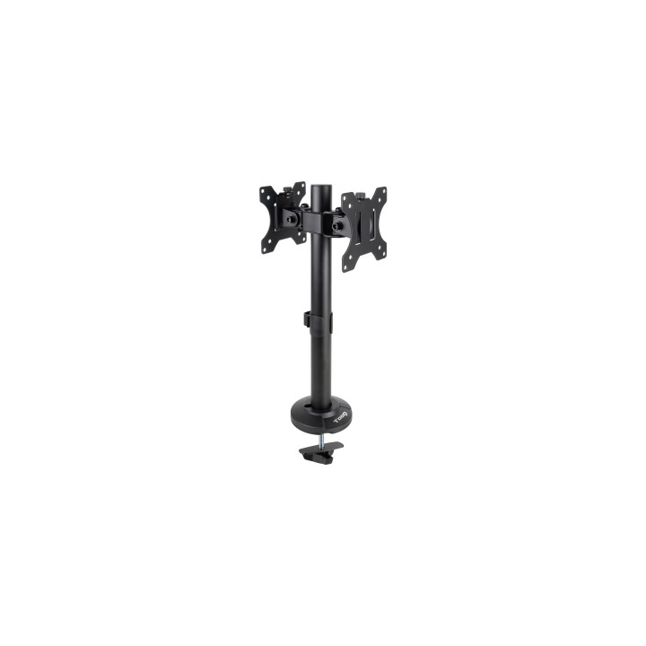 TooQ Soporte de Mesa para 2 Pantallas 17"-32", Negro