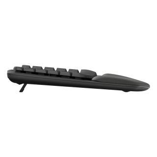 Logitech Wave Keys, teclado ergonómico inalámbrico con reposamanos acolchado, escritura cómoda y natural, Easy-Switch,