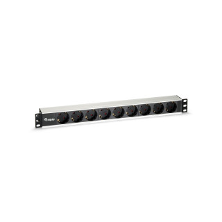 Equip 333292 unidad de distribución de energía (PDU) 9 salidas AC 1U Negro, Plata