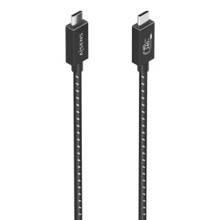 AISENS Cable USB4 Gen3x2 Aluminio 40Gbps 8K@60Hz 5A 48V 240W E-Mark, Tipo USB-C/M-USB-C/M, Negro, 1.5m