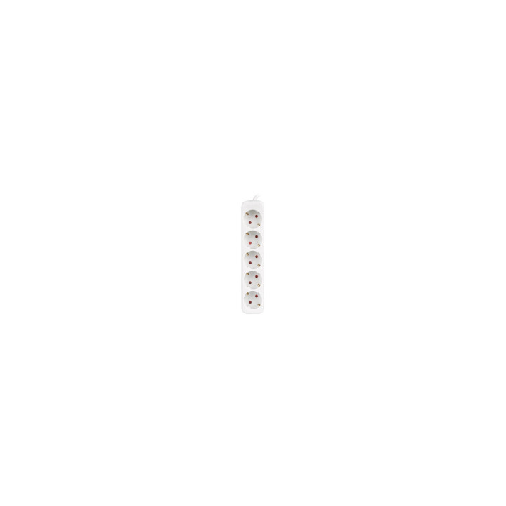 Lanberg PS0-05F-0300-W base múltiple 3 m 5 salidas AC Interior Blanco