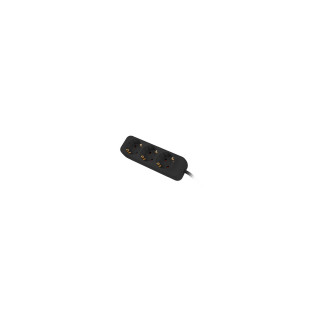 Lanberg PS0-03F-0150-BK base múltiple 1,5 m 3 salidas AC Interior Negro