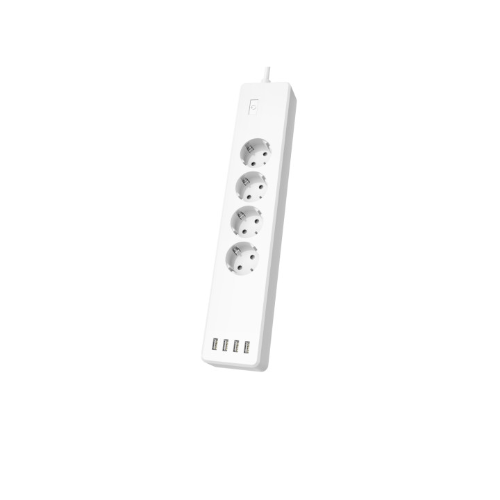 Hama | Regleta Inteligente WiFi con 4 enchufes y 4 USB (Enchufe múltiple sin hub/Gateway, con USB, 4 enchufes, con...