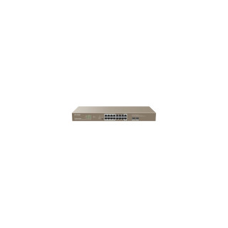 IP-COM Networks G1118P-16-250W switch No administrado Gigabit Ethernet (10/100/1000) Energía sobre Ethernet (PoE) Marrón