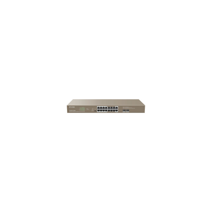 IP-COM Networks G1118P-16-250W switch No administrado Gigabit Ethernet (10/100/1000) Energía sobre Ethernet (PoE) Marrón