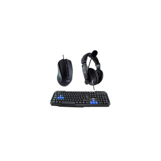 3GO COMBODRILEH2 teclado Ratón incluido Juego USB QWERTY Negro