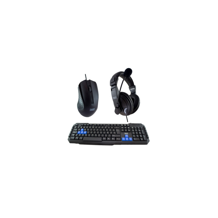 3GO COMBODRILEH2 teclado Ratón incluido Juego USB QWERTY Negro