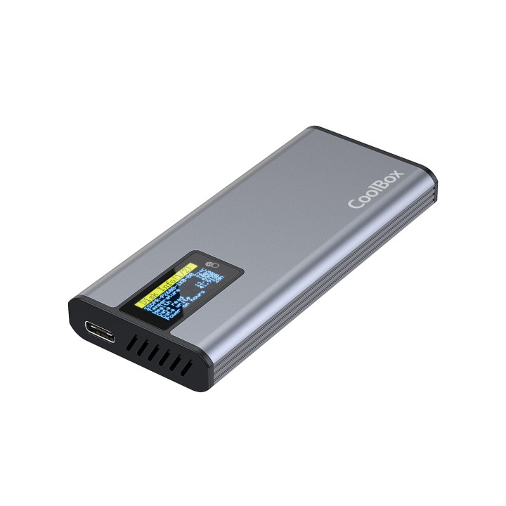 CoolBox COO-MCM-M2F caja para disco duro externo Caja externa para unidad de estado sólido (SSD) Gris M.2