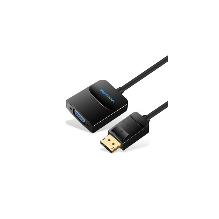 Vention Cable Conversor HBFBB/ Displayport Macho - VGA Hembra/ 15cm/ Negro
