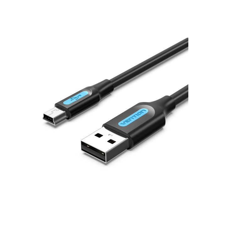 Vention Cable USB 2.0 COMBI/ USB Macho - MiniUSB Macho/ 3m/ Negro