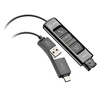 POLY Adaptador negro DA85 USB a QD compatible con TAA