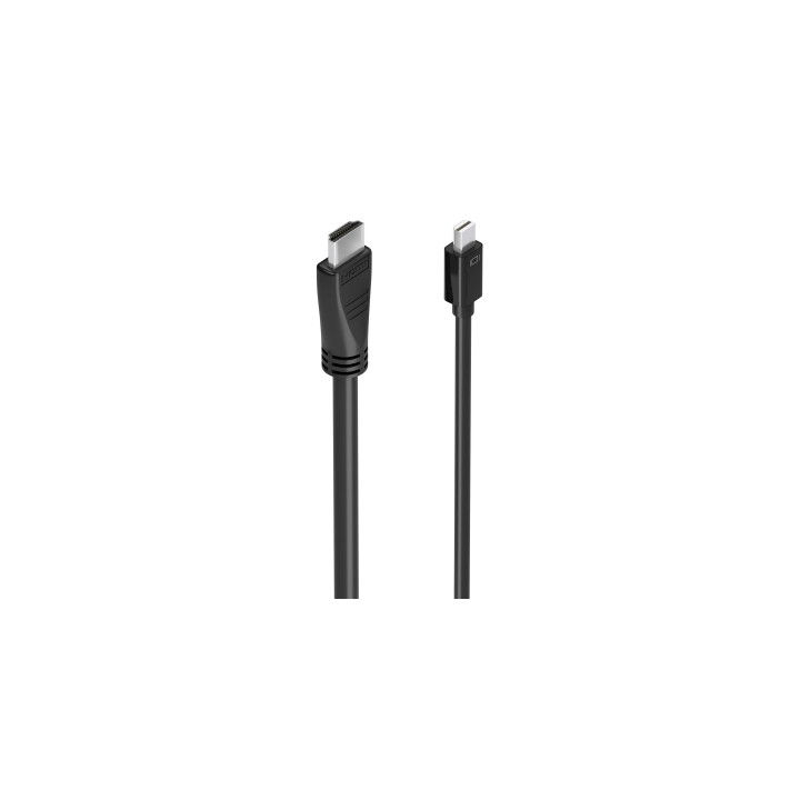 AISENS Cable conversor MINI DP a HDMI 4K@60Hz, MINI DP/M-HDMI/M, Negro, 5.0m