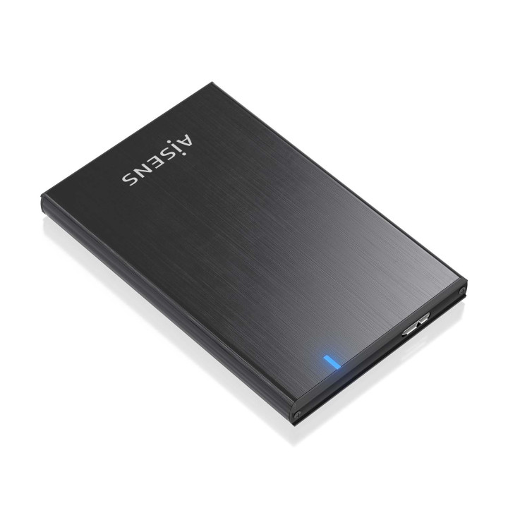 AISENS Caja externa 2.5" ASE-2528B 9.5mm SATA a USB 3.0/USB3.1 Gen1, Negro
