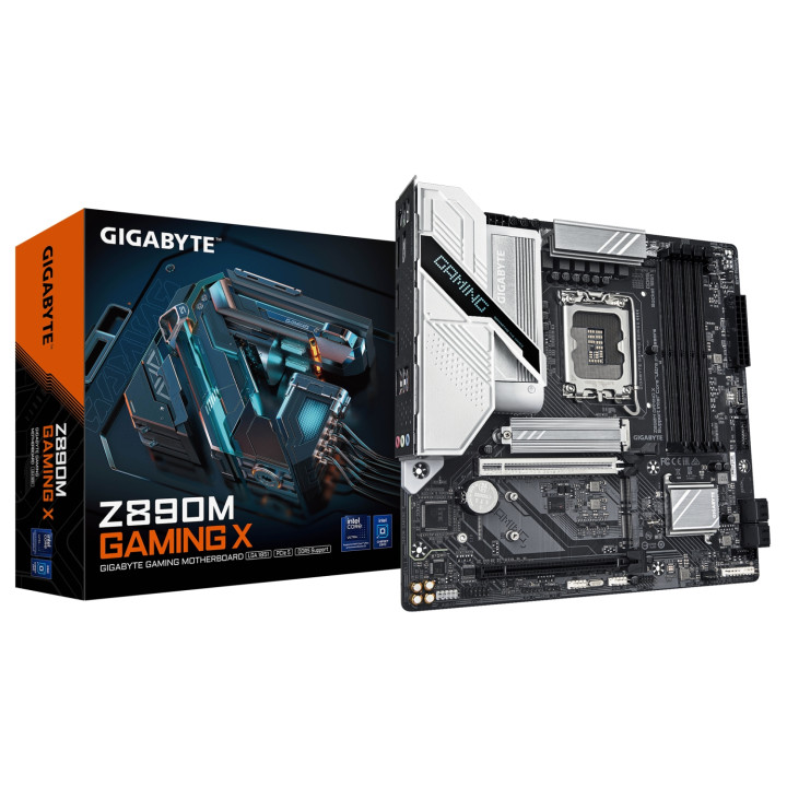 GIGABYTE Placa base Z890M GAMING X - Compatible con procesadores Intel Core Ultra (Serie 2), 8+1+2 fases VRM, hasta...