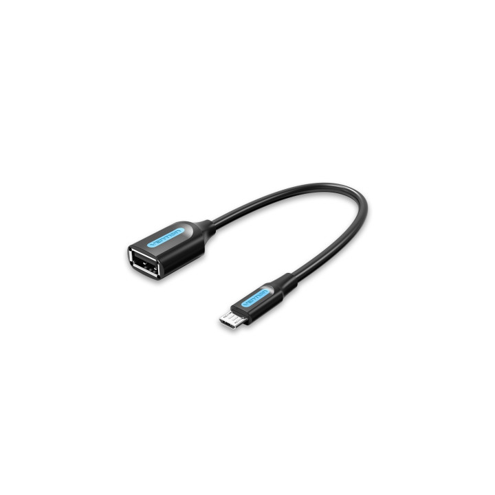 Vention Cable USB 2.0 CCUBB/ MicroUSB Macho - USB Hembra/ 480Mbps/ 15cm/ Negro
