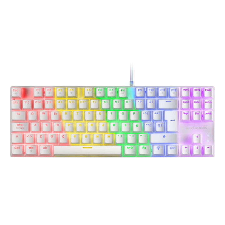 Mars Gaming MK80W teclado Juego USB QWERTY Italiano Blanco