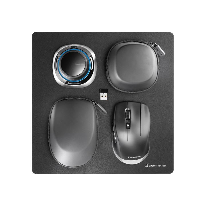 3Dconnexion SpaceMouse Wireless Kit 2 ratón Universal mano derecha RF Wireless + Bluetooth + USB Type-A Óptico