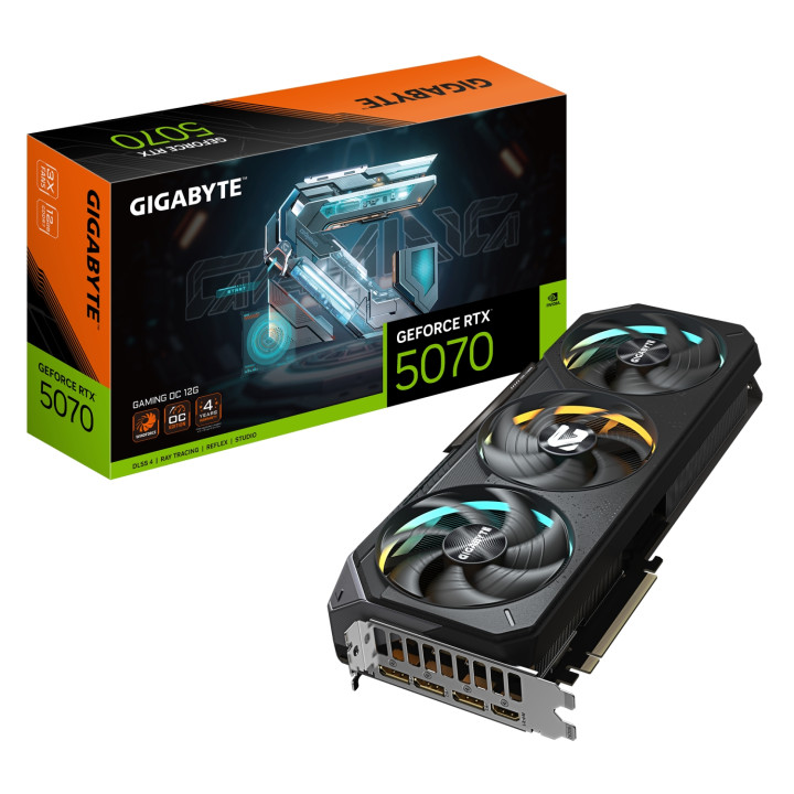 GIGABYTE GeForce RTX 5070 GAMING OC 12G Tarjeta Gráfica - 12GB GDDR7, 192 bits, PCI-E 5.0, XXXX MHz Core Clock, 3 x DP