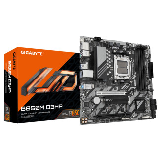 GIGABYTE B850M D3HP Placa Base - Procesadores AMD Ryzen Serie 9000, 5+2+2 fases VRM digitales, hasta 8200MHz DDR5 (OC),