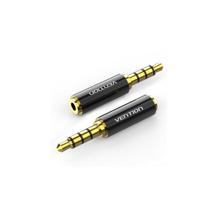 Vention Adaptador Jack BFBB0/ Jack 3.5 Macho - Jack 2.5 Hembra/ Negro