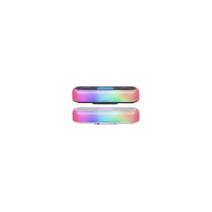 Mars Gaming MSB-ORB, Altavoz Portátil + Barra de Sonido 20W, Iluminación Orbilight RGB 360º, Soundbar con Sistema de...