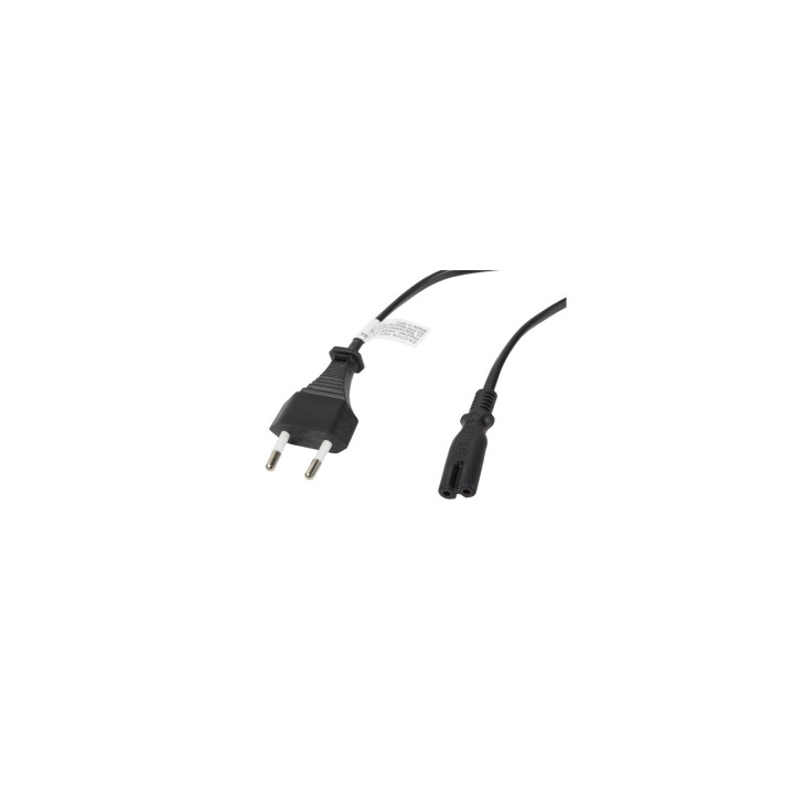 Lanberg CA-C7CA-10CC-0030-BK cable de transmisión Negro 3 m C7 acoplador CEE7/16