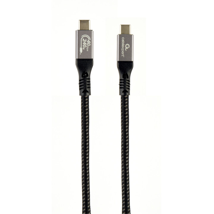 Gembird CCBP-USB4-CMCM240-1.5M cable USB USB4 Gen 3x2 1,5 m USB C Negro, Plata