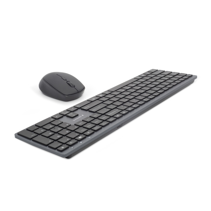 Gembird KBS-ECLIPSE-M500-PT teclado Ratón incluido Universal RF inalámbrico QWERTY Portugués Gris