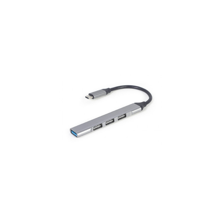Gembird UHB-CM-U3P1U2P3-03 hub de interfaz USB 3.2 Gen 1 (3.1 Gen 1) Type-C 5000 Mbit/s Plata