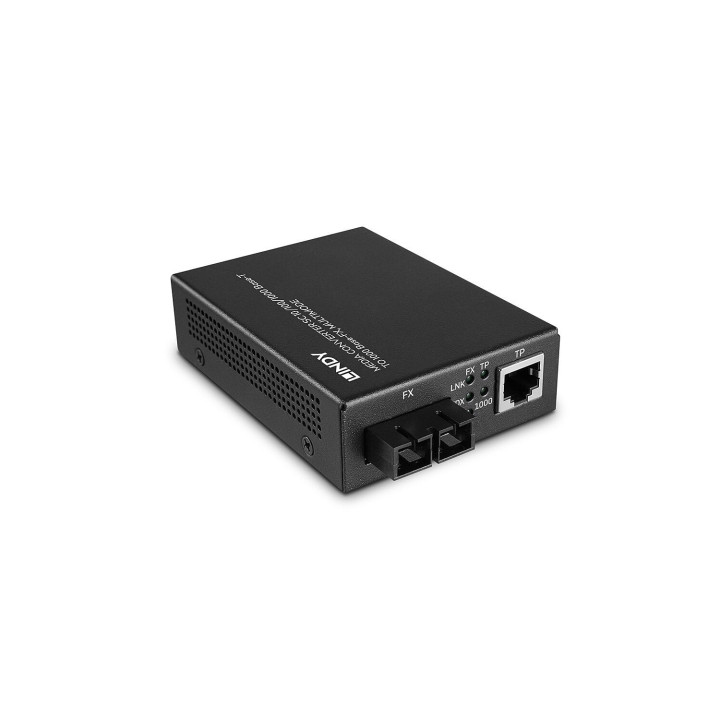 Lindy 25119 convertidor de medio 850 nm Multimodo Negro