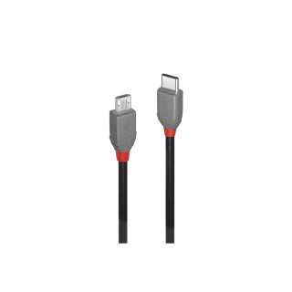Lindy 36892 cable USB USB 2.0 2 m USB C Micro-USB B Negro, Gris