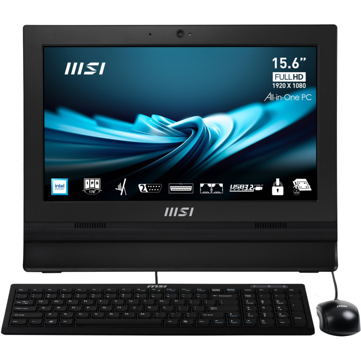 MSI Pro AP162T ADL-007XES All-in-One PC Intel® N N100 39,6 cm (15.6") 1920 x 1080 Pixeles Pantalla táctil PC todo en...