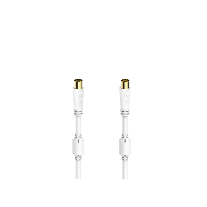 Hama 00205246 cable coaxial 1,5 m Blanco